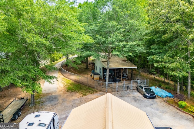 view of yard with covered porch