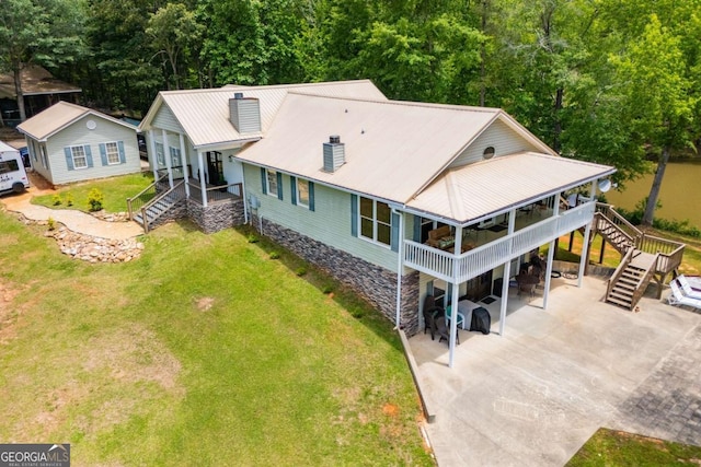view from above of property