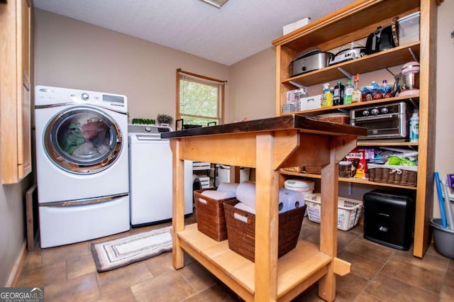 washroom with separate washer and dryer