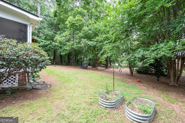 view of grassy yard
