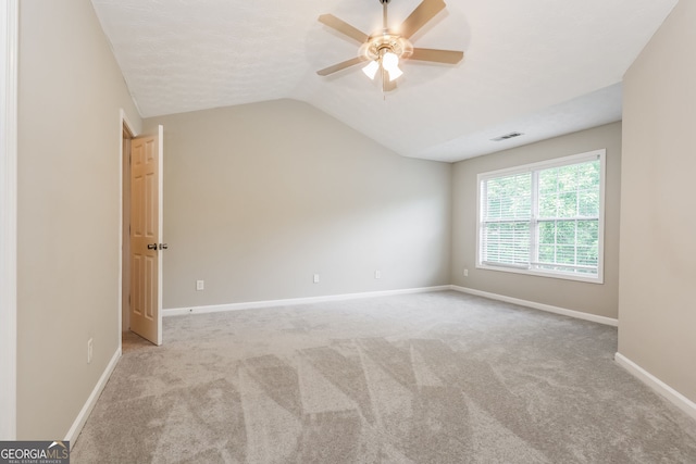 11576 Kades Trl, Hampton, GA 30228 - carpeted empty room featuring ceiling fan, baseboards, and lofted ceiling