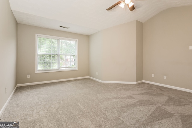 11576 Kades Trl, Hampton, GA 30228 - carpeted spare room with a ceiling fan, baseboards, and lofted ceiling