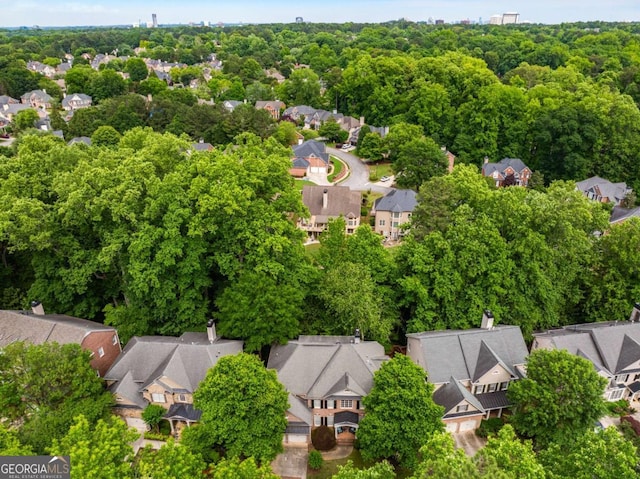 aerial perspective of suburban area