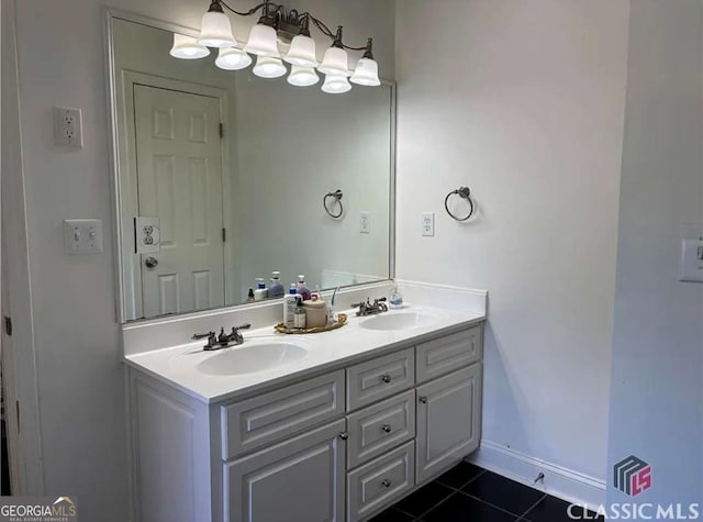 238 Covington Pl, Athens, GA 30606 - bathroom featuring tile patterned floors and double vanity