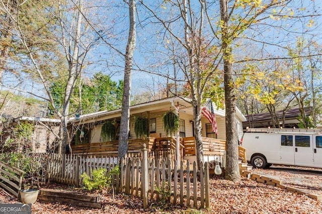 50 Canyon Pass, Cleveland, GA 30528 - view of front of property featuring a porch and a fenced front yard