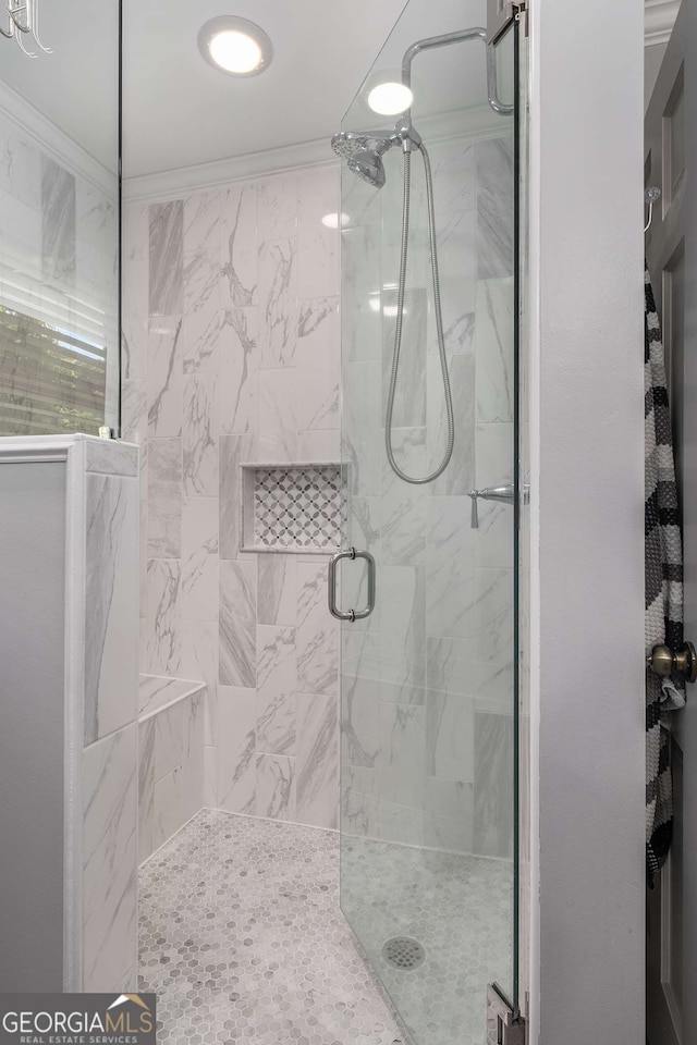 5401 Rosser Rd, Tucker, GA 30087 - bathroom featuring a marble finish shower