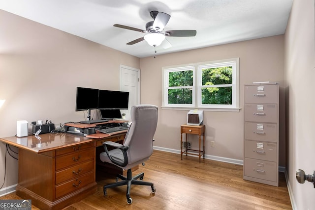 5401 Rosser Rd, Tucker, GA 30087 - office space with light wood finished floors and ceiling fan