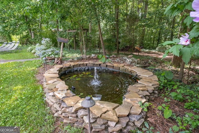 5401 Rosser Rd, Tucker, GA 30087 - exterior view of a garden pond
