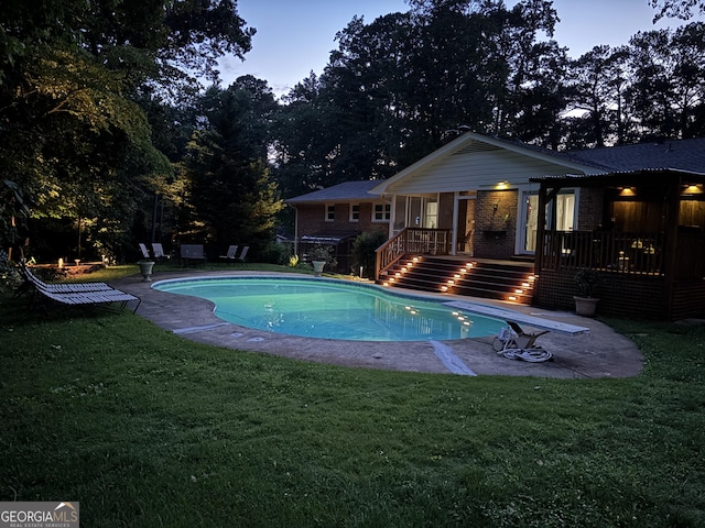 5401 Rosser Rd, Tucker, GA 30087 - swimming pool with a lawn, a deck, and a patio