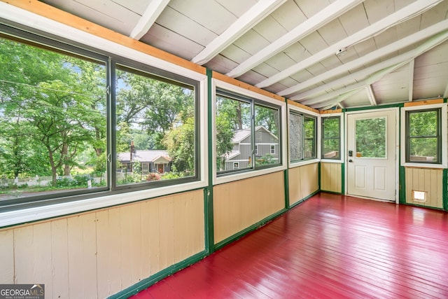 4624 Park Dr, Pine Lake, GA 30072 - unfurnished sunroom with lofted ceiling