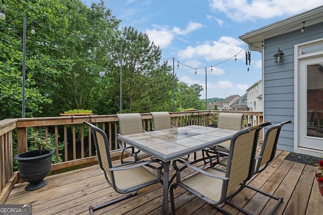 8745 Hightower Rdg, Ball Ground, GA 30107 - deck with outdoor dining space