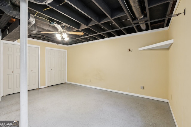 2055 Cactus Ln, Cumming, GA 30040 - below grade area featuring baseboards