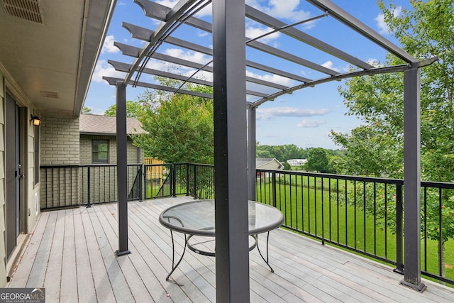 2055 Cactus Ln, Cumming, GA 30040 - deck featuring a pergola and a yard