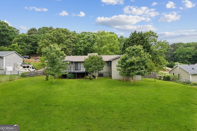2055 Cactus Ln, Cumming, GA 30040 - view of yard with a wooden deck