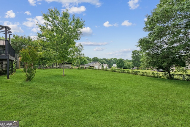 2055 Cactus Ln, Cumming, GA 30040 - view of green lawn with a deck