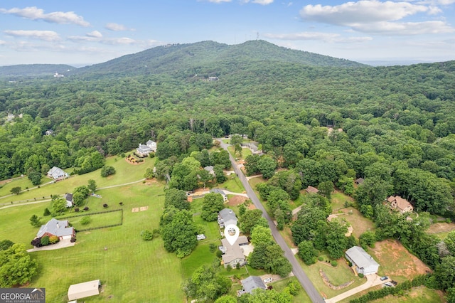 2055 Cactus Ln, Cumming, GA 30040 - drone / aerial view of a heavily wooded area and mountains