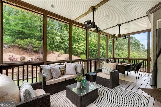 1286 Whisper Cove Dr, Buford, GA 30518 - sunroom / solarium featuring outdoor lounge area and outdoor dining space
