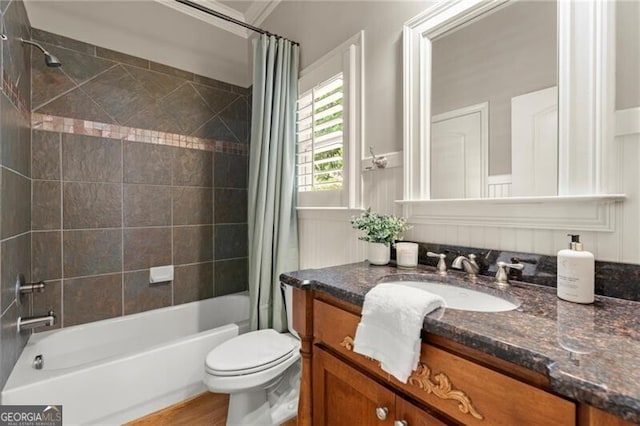 1286 Whisper Cove Dr, Buford, GA 30518 - full bath featuring vanity and shower / bath combination with curtain