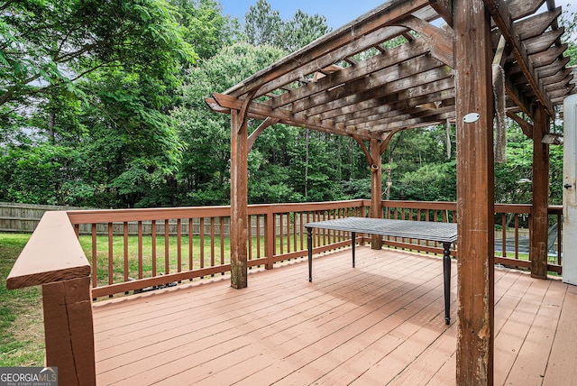 1235 Waterwood Dr, Loganville, GA 30052 - deck featuring a pergola and a yard