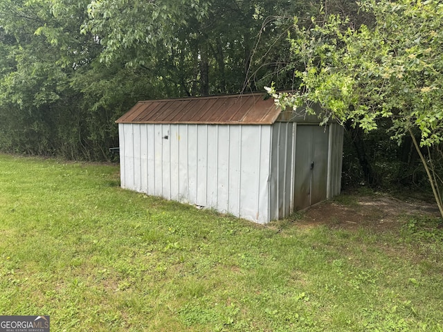 view of shed
