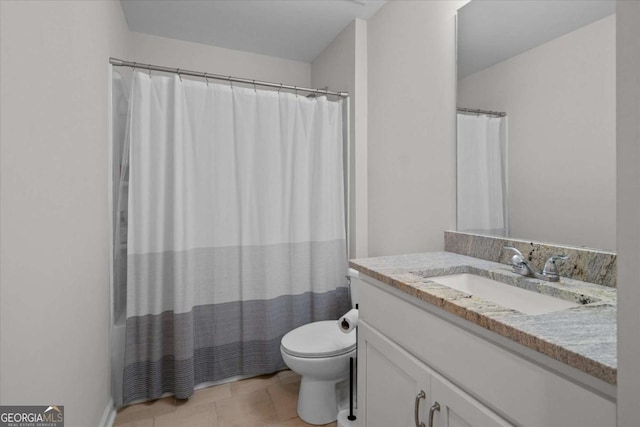 123 Cedar Park Way, Carrollton, GA 30117 - full bathroom featuring toilet, vanity, and a shower with shower curtain