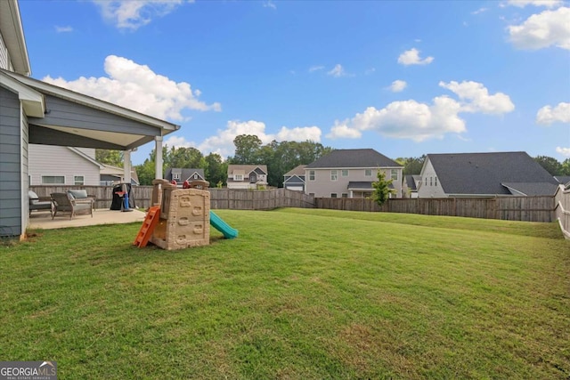 123 Cedar Park Way, Carrollton, GA 30117 - view of yard featuring a patio, a playground, and a residential view