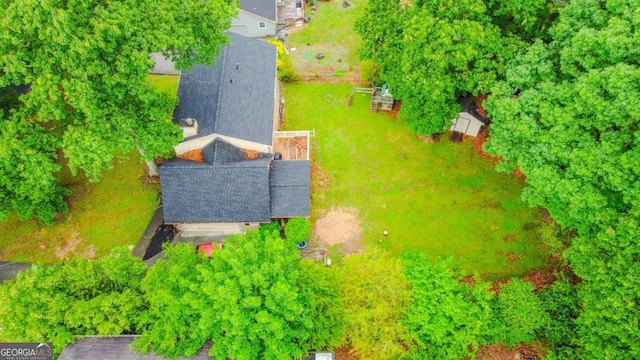 5293 Sandy Shoals Ln, Stone Mountain, GA 30087 - aerial view of property and surrounding area