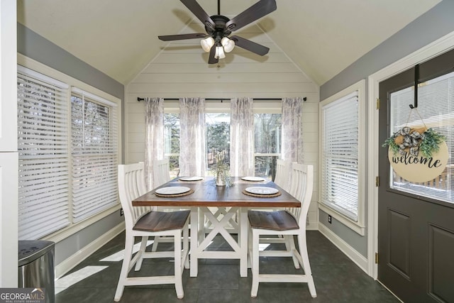 9001 E Carroll Rd, Winston, GA 30187 - sunroom featuring vaulted ceiling and baseboards
