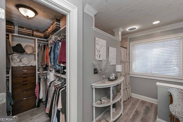 9001 E Carroll Rd, Winston, GA 30187 - spacious closet with wood finished floors