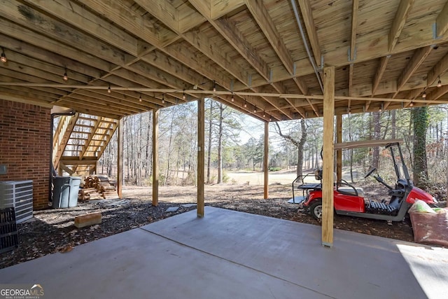 9001 E Carroll Rd, Winston, GA 30187 - view of patio / terrace with stairs and cooling unit
