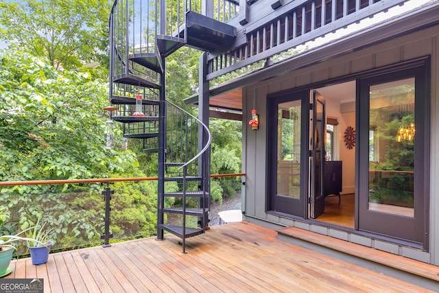 921 Oak Dr, Woodstock, GA 30189 - deck featuring stairway