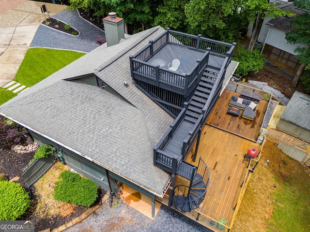 921 Oak Dr, Woodstock, GA 30189 - aerial view of property and surrounding area