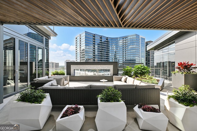 3107 Peachtree Rd NE Unit 2003Aka Ph3, Atlanta, GA 30305 - balcony featuring an outdoor living space and a city view