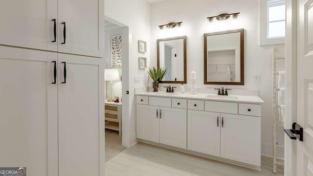 full bath featuring double vanity