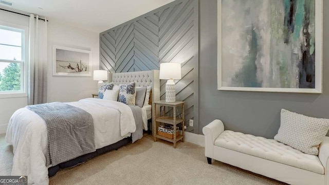 view of carpeted bedroom