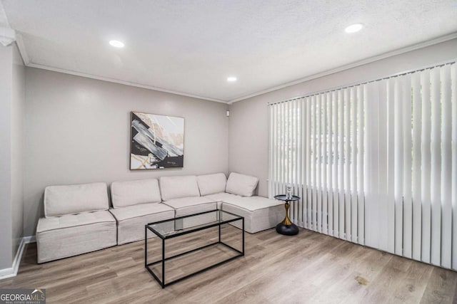 479 Charter Oak Dr SW, Atlanta, GA 30331 - living area featuring wood finished floors, crown molding, and recessed lighting