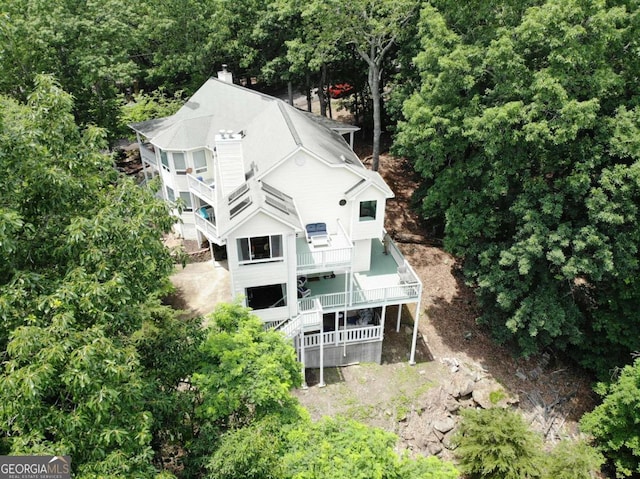 view from above of property