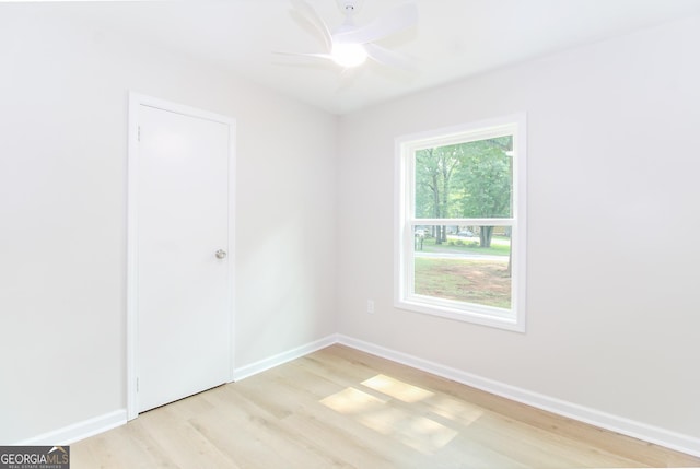 330 Stonehenge Way, Athens, GA 30606 - spare room featuring light wood finished floors, a ceiling fan, and baseboards