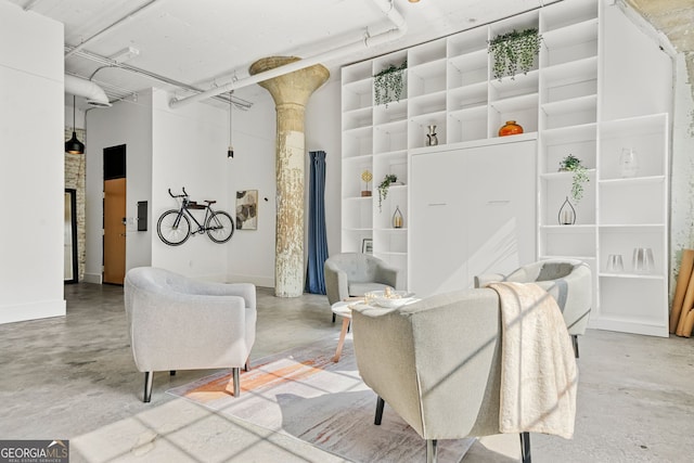 434 Marietta St NW Unit 401, Atlanta, GA 30313 - living area featuring concrete floors