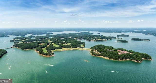 drone / aerial view of a large body of water