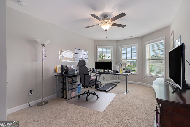 4815 Edgemoore Trce, Cumming, GA 30040 - home office featuring carpet floors and a ceiling fan