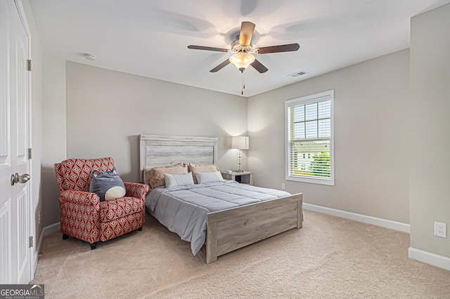 4815 Edgemoore Trce, Cumming, GA 30040 - bedroom with light carpet and a ceiling fan