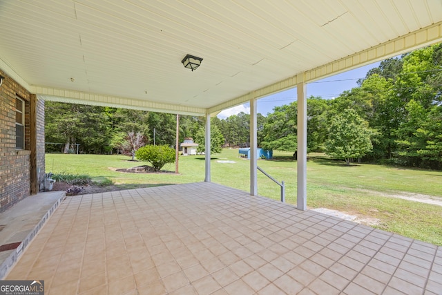 1766 Washington Hwy, Elberton, GA 30635 - view of patio / terrace featuring view of wooded area