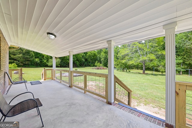 1766 Washington Hwy, Elberton, GA 30635 - view of patio / terrace with view of wooded area