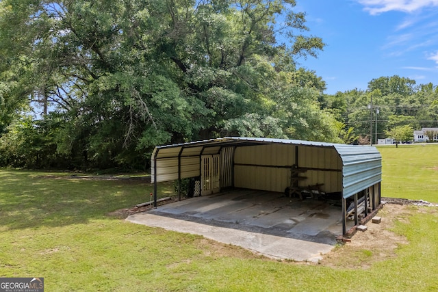 1766 Washington Hwy, Elberton, GA 30635 - view of pole building featuring a carport and a lawn