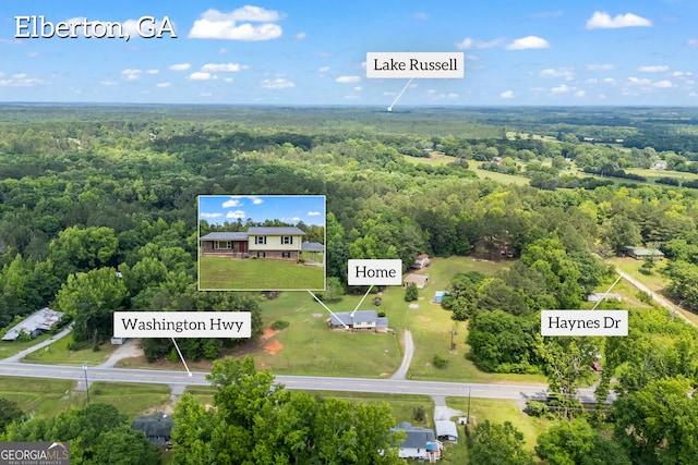 1766 Washington Hwy, Elberton, GA 30635 - bird's eye view of a forest
