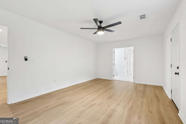 2765 Ocean Valley Dr, Atlanta, GA 30349 - unfurnished room featuring a ceiling fan, light wood-type flooring, and baseboards