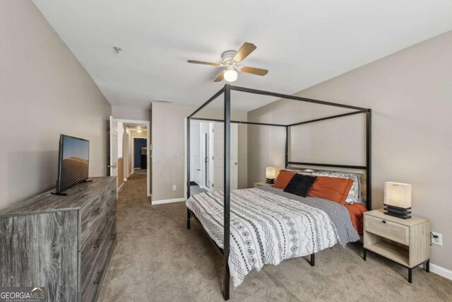 7077 Biltmore Trce, Lithonia, GA 30058 - bedroom featuring carpet floors and ceiling fan