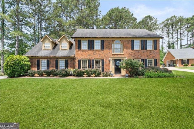 3472 Honeycomb Dr SE, Conyers, GA 30094 - view of front of house featuring brick siding and a front lawn