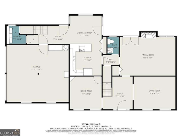 3472 Honeycomb Dr SE, Conyers, GA 30094 - floor plan / room layout